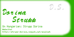 dorina strupp business card